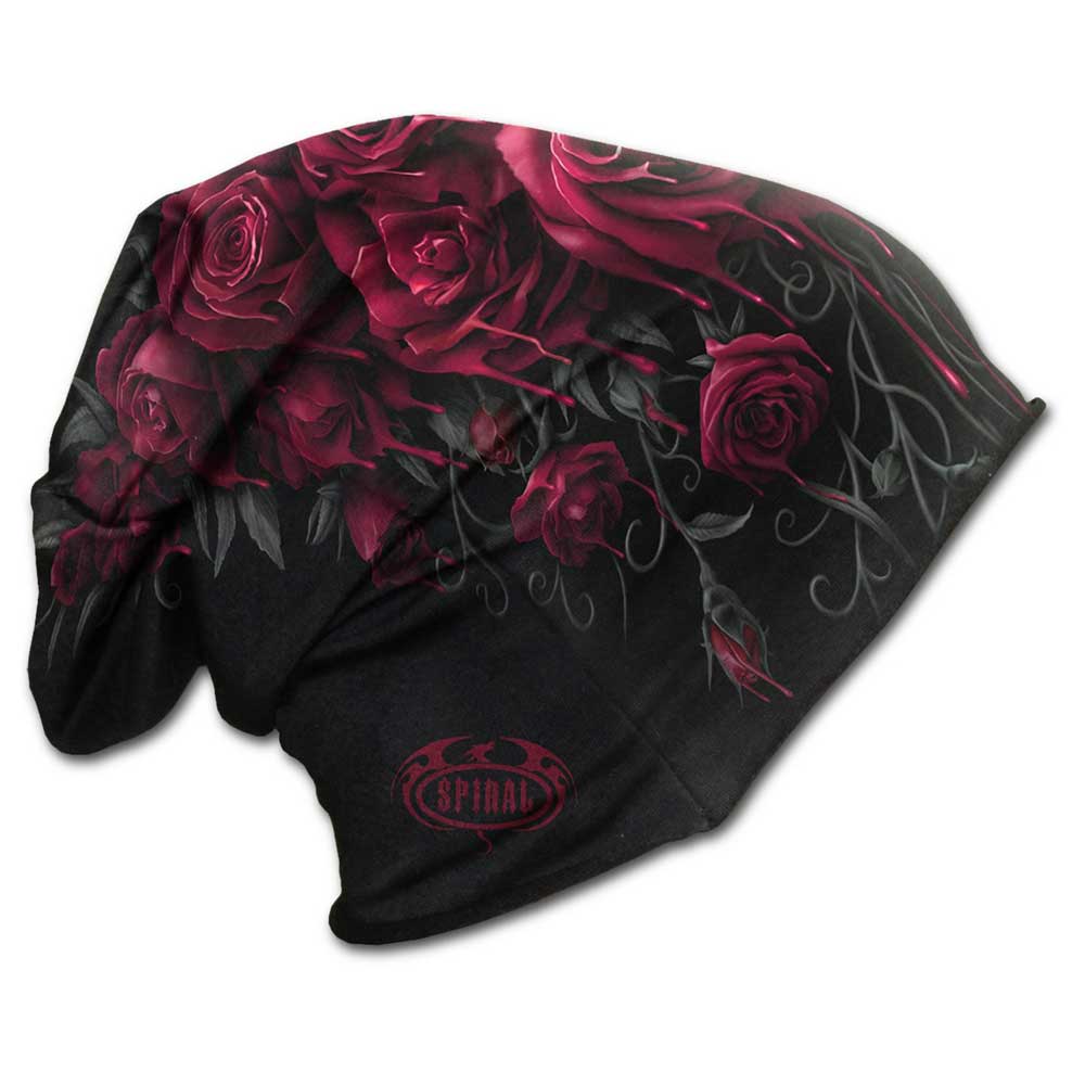 Spiral - BLOOD ROSE Mütze Beanie - Schwarz/Rot